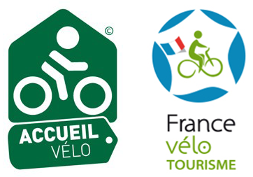 accueil velo camping du vieux chateau rauzan scandiberique eurovelo 3 canal des 2 mers logo