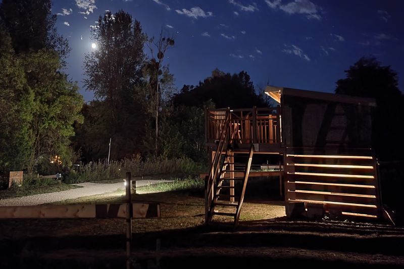 Campetoile Tente sur pilotis cabane perchée Camping Du Vieux Chateau Rauzan nuit 2