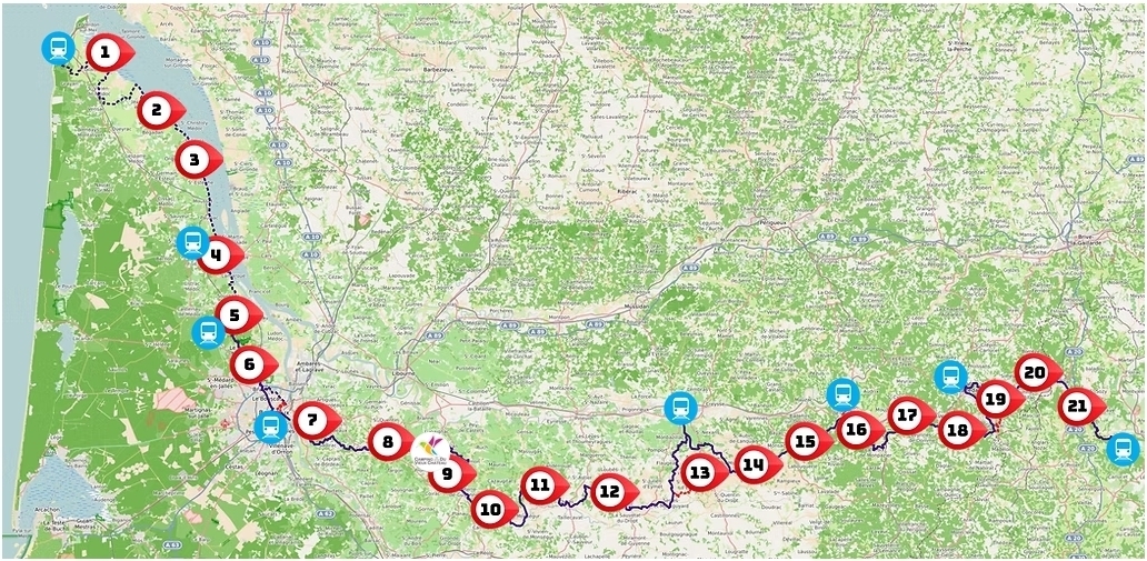 chemin amadour carte camping du vieux chateau rauzan
