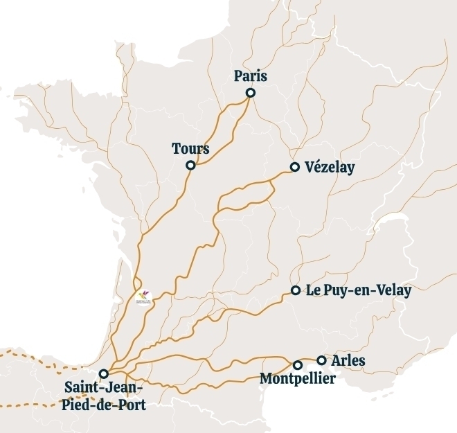 chemin de compostelle carte camping du vieux chateau rauzan