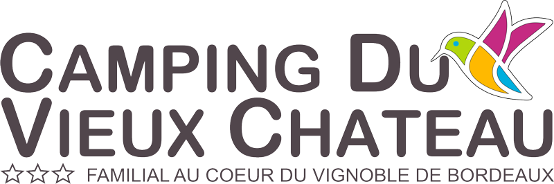Logo Camping Du Vieux Chateau Colibri 2022 blanc