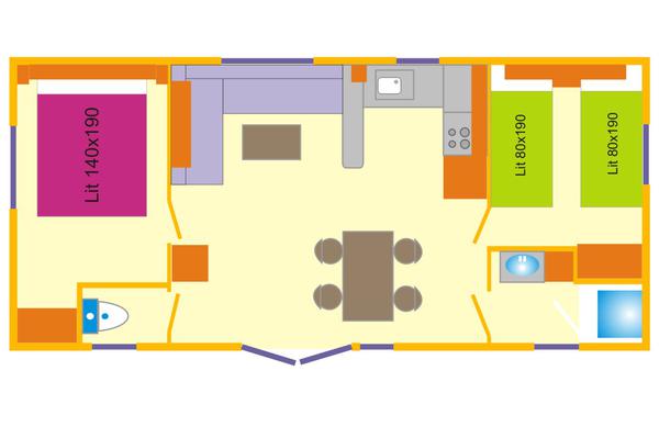 plan mobil home premium camping du vieux chateau rauzan
