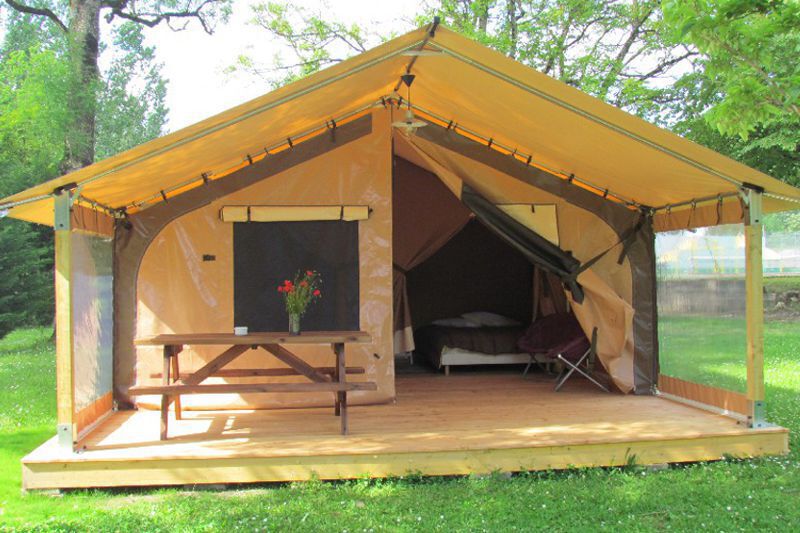 Tente Lodge Victoria Camping Du Vieux Chateau Rauzan exterieur